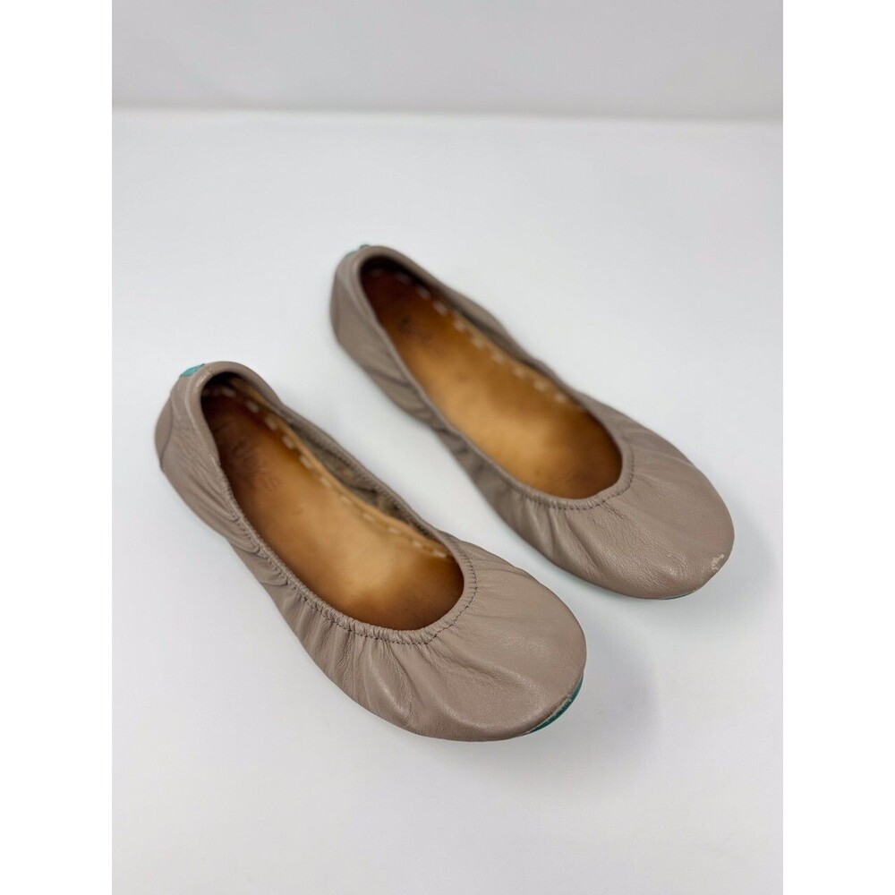 Tieks Gavrieli Womens Ballet Flats Taupe Leather Foldable Slip On Sandals US 9